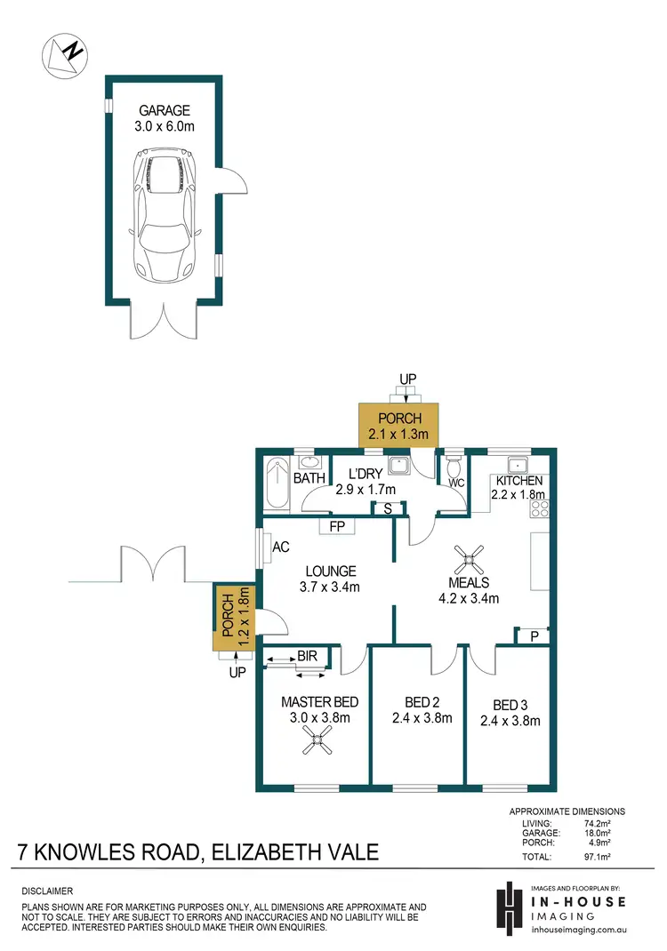 Floorplan of Homely house listing, 7 Knowles Road, Elizabeth Vale SA 5112