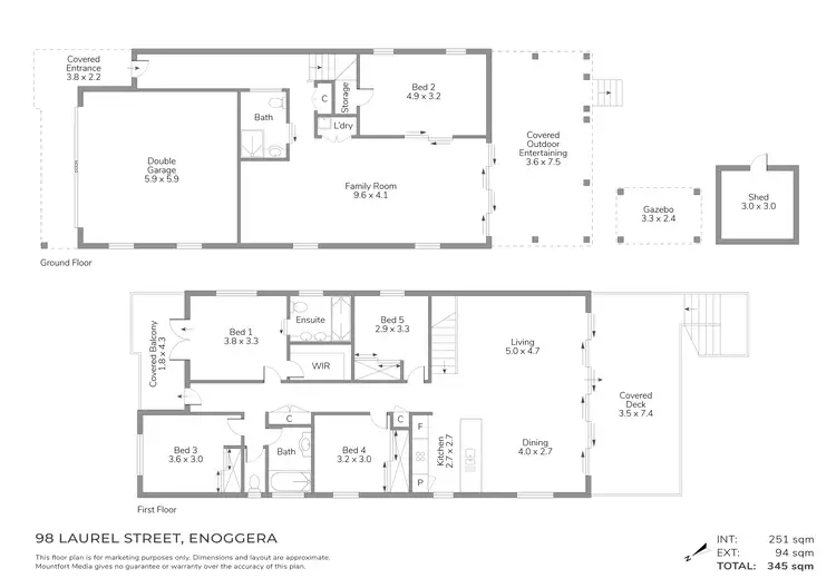 Floorplan of Homely house listing, 98 Laurel Street, Enoggera QLD 4051