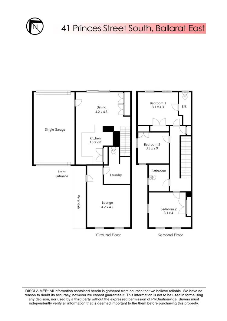 Floorplan of Homely house listing, 41 Princes Street South, Ballarat East VIC 3350