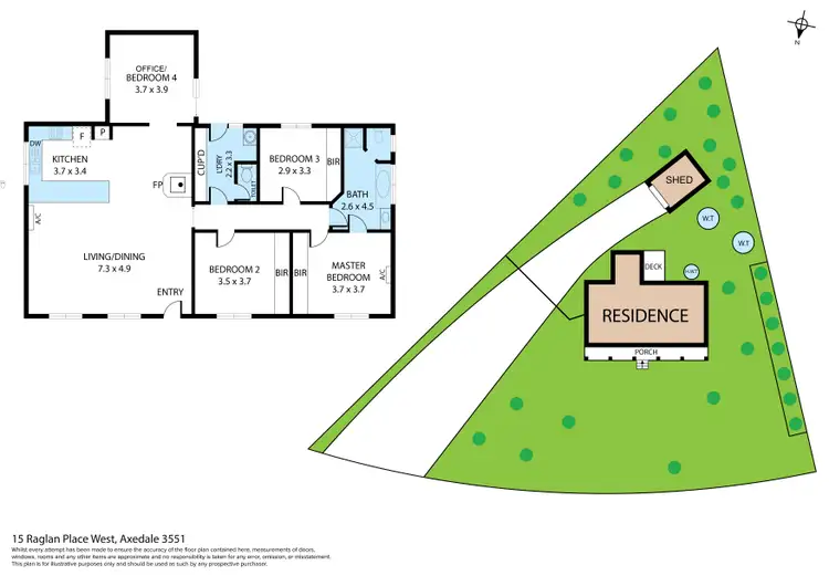 Floorplan of Homely house listing, 15 Raglan Place West, Axedale VIC 3551