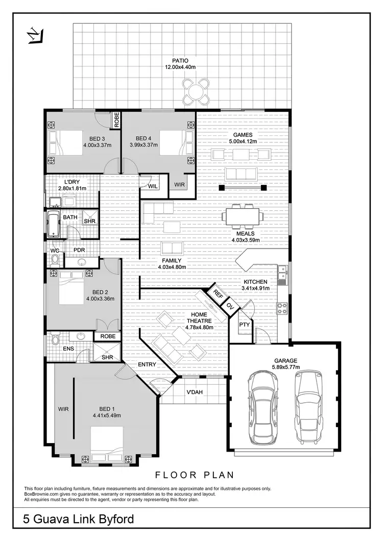 Floorplan of Homely house listing, 5 Guava Link, Byford WA 6122