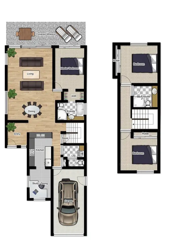 Floorplan of Homely townhouse listing, 28/19 Santa Barbara Road, Hope Island QLD 4212