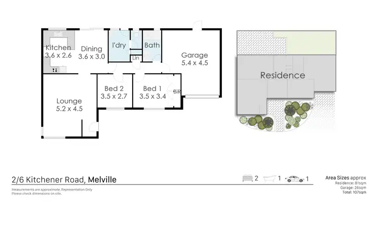 Floorplan of Homely house listing, 2/6 Kitchener Road, Melville WA 6156