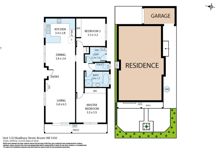 Floorplan of Homely house listing, 1/22 Bradbury Street, Brown Hill VIC 3350