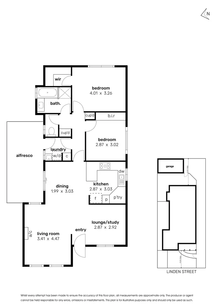 Floorplan of Homely unit listing, 1/7 Linden Street, Altona Meadows VIC 3028