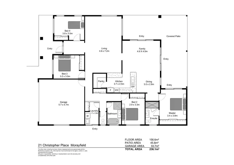 Floorplan of Homely house listing, 21 Christopher Place, Morayfield QLD 4506