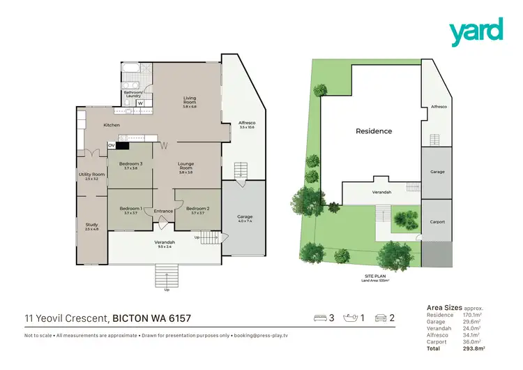 Floorplan of Homely house listing, 11 Yeovil Crescent, Bicton WA 6157
