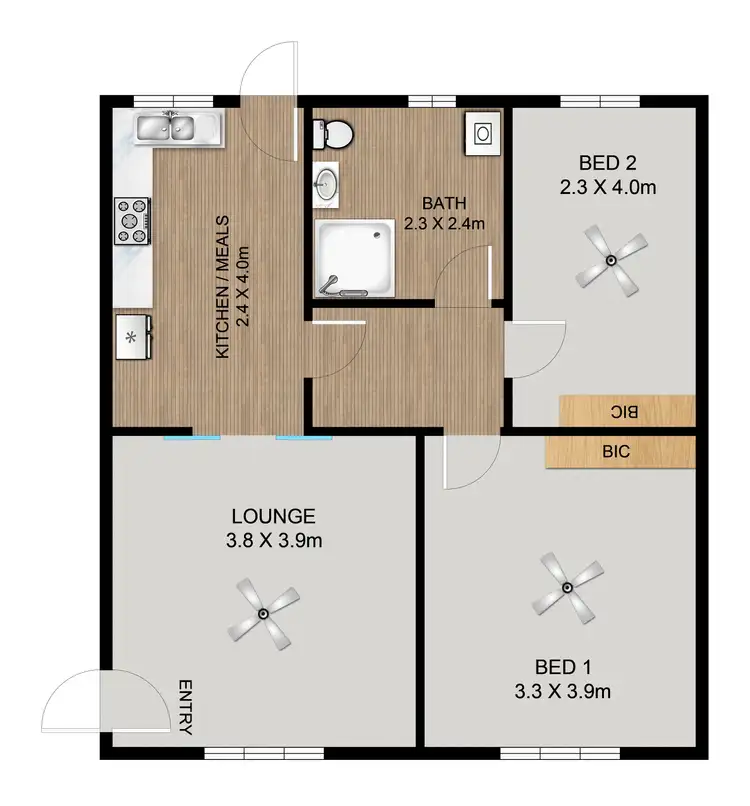 Floorplan of Homely unit listing, 25/180-184 Seaview Road, Henley Beach South SA 5022