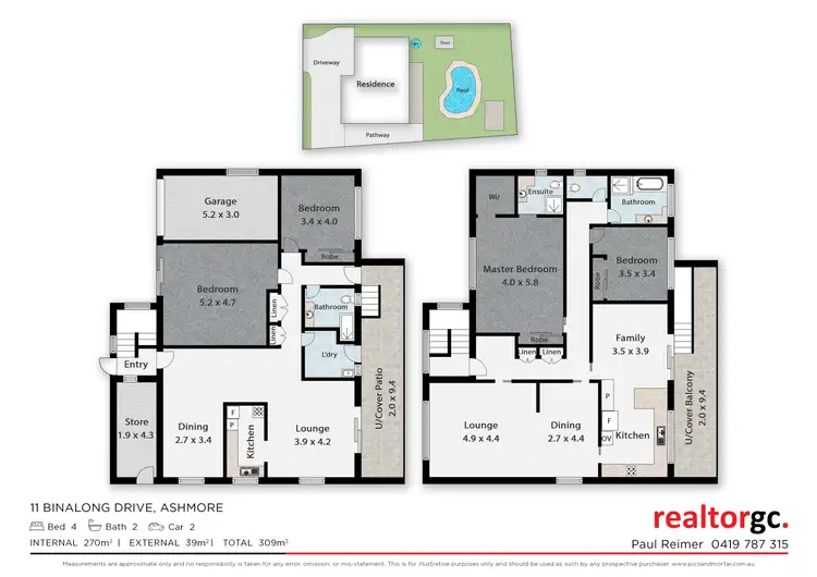 Floorplan of Homely house listing, 11B Binalong Drive, Ashmore QLD 4214