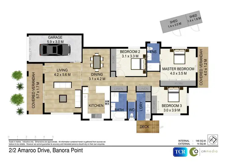 Floorplan of Homely semi-detached listing, 2/2 Amaroo Drive, Banora Point NSW 2486