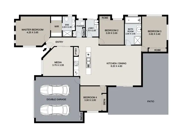 Floorplan of Homely house listing, 16 Dartmouth Close, Clinton QLD 4680