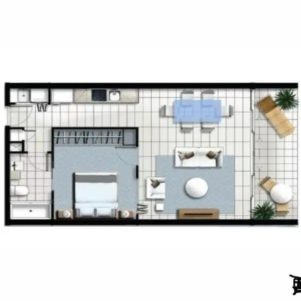Floorplan of Homely apartment listing, 301/33-37 Madang Crescent, Runaway Bay QLD 4216