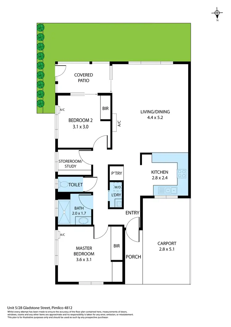 Floorplan of Homely unit listing, 5/28 Gladstone Street, Pimlico QLD 4812