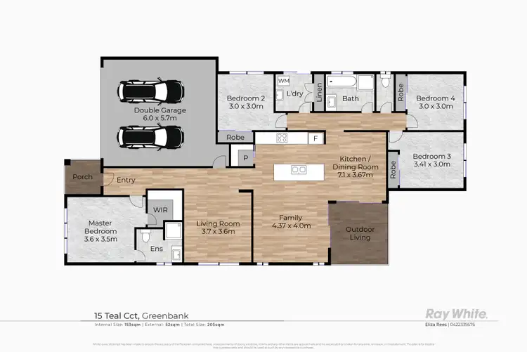 Floorplan of Homely house listing, 15 Teal Circuit, Greenbank QLD 4124
