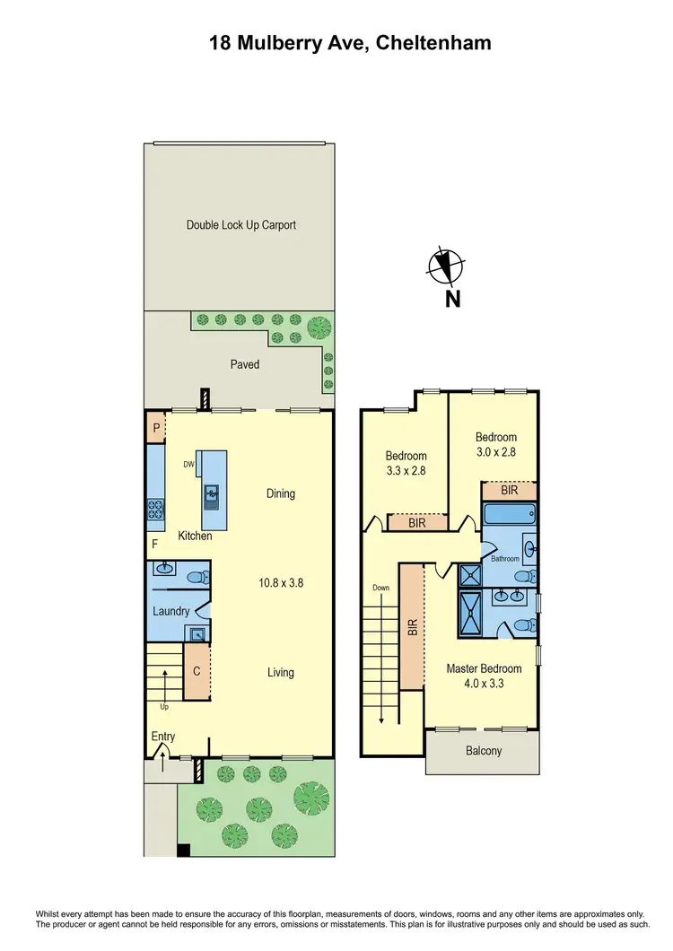 Floorplan of Homely townhouse listing, 18 Mulberry Avenue, Cheltenham VIC 3192