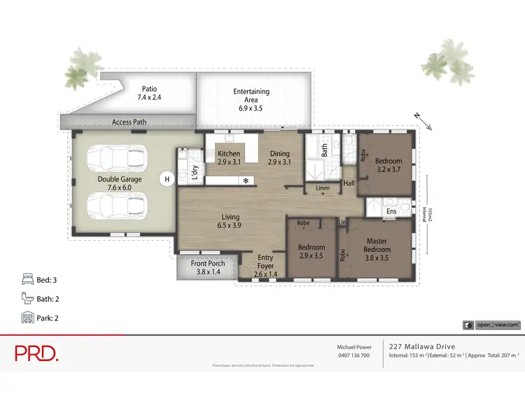 Floorplan of Homely house listing, 227 Mallawa Drive, Palm Beach QLD 4221