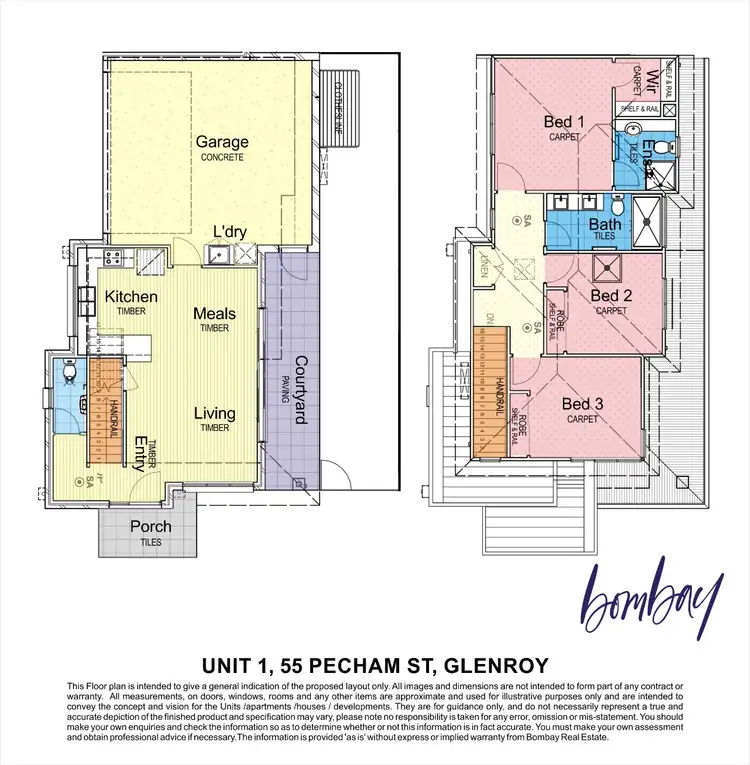 Floorplan of Homely townhouse listing, 1/55 Pecham Street, Glenroy VIC 3046