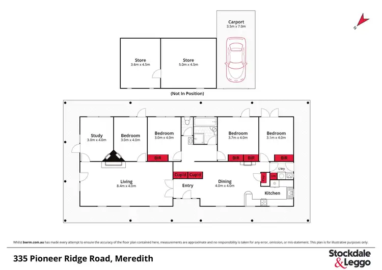 Floorplan of Homely house listing, 335 Pioneer Ridge Road, Meredith VIC 3333