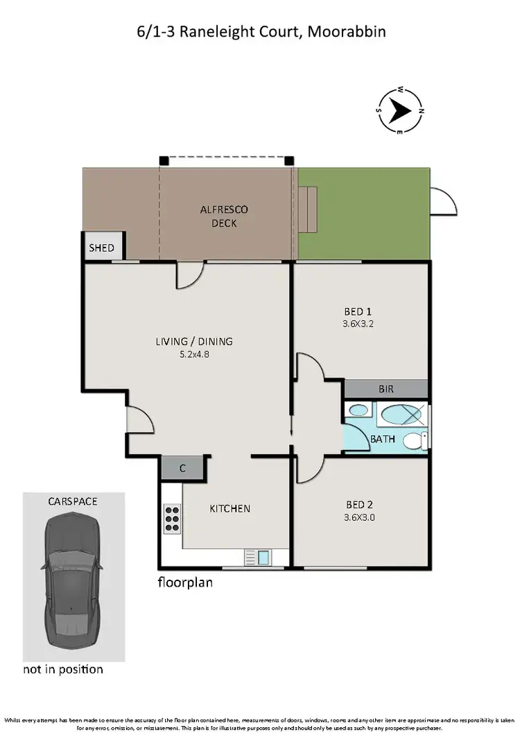 Floorplan of Homely apartment listing, 6/1-3 Ranleigh Court, Moorabbin VIC 3189
