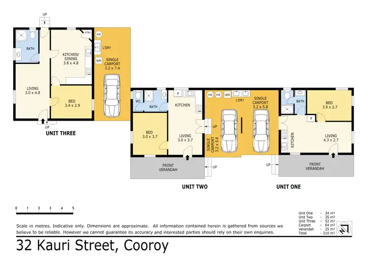 Floorplan of Homely block of units listing, 32 Kauri Street, Cooroy QLD 4563