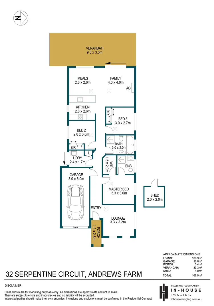 Floorplan of Homely house listing, 32 Serpentine Circuit, Andrews Farm SA 5114