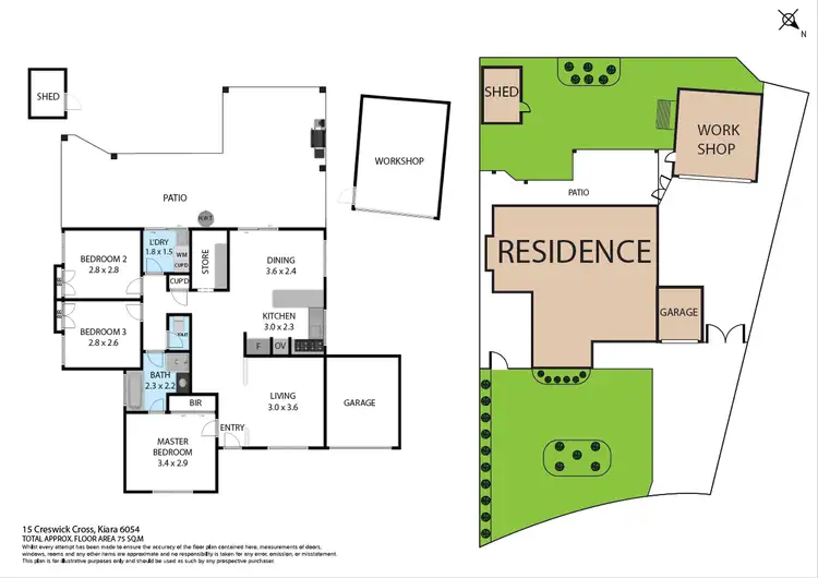 Floorplan of Homely house listing, 15 Creswick Cross, Kiara WA 6054