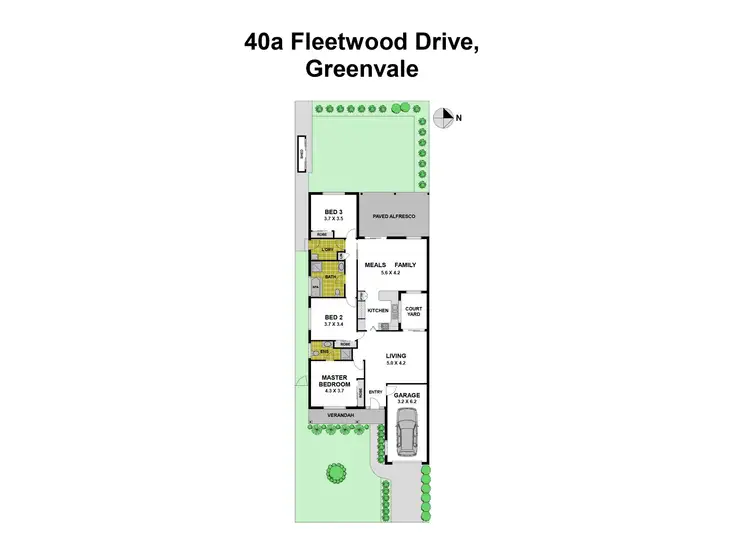 Floorplan of Homely house listing, 40A Fleetwood Drive, Greenvale VIC 3059