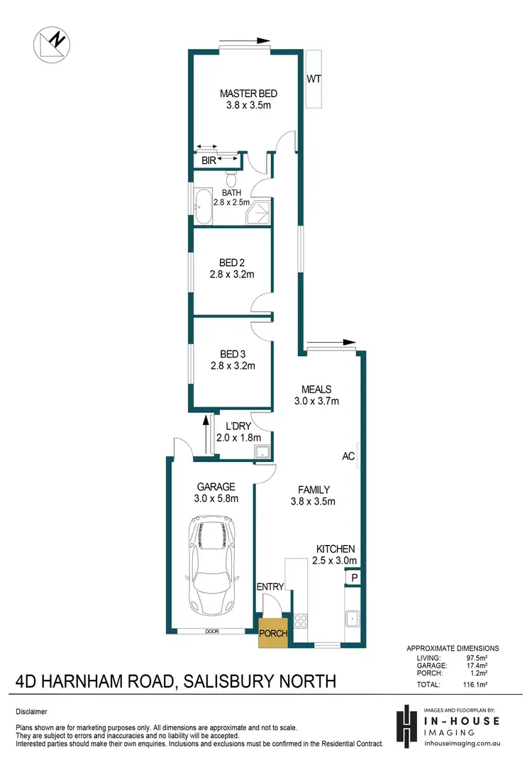 Floorplan of Homely villa listing, 4D Harnham Road, Salisbury North SA 5108