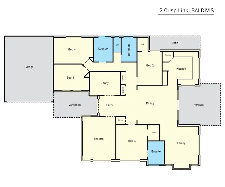 Floorplan of Homely house listing, 2 Crisp Link, Baldivis WA 6171