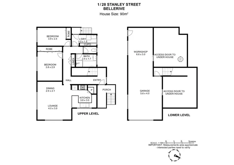 Floorplan of Homely house listing, 1/28 Stanley Street, Bellerive TAS 7018
