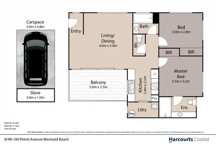 Floorplan of Homely unit listing, 8/98-100 Petrel Avenue, Mermaid Beach QLD 4218