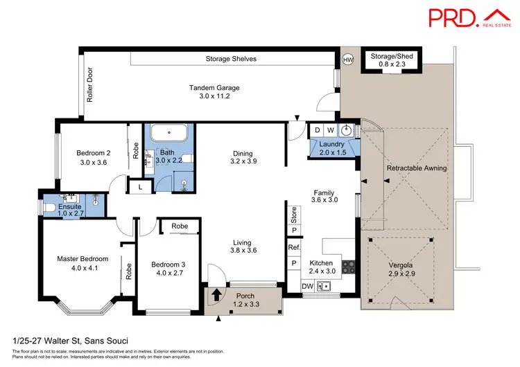 Floorplan of Homely villa listing, 1/25-27 Walter Street, Sans Souci NSW 2219