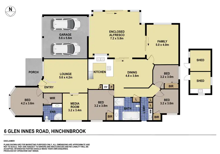 Floorplan of Homely house listing, 6 Glen Innes Road, Hinchinbrook NSW 2168