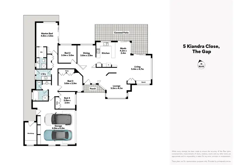 Floorplan of Homely house listing, 5 Kiandra Close, The Gap QLD 4061