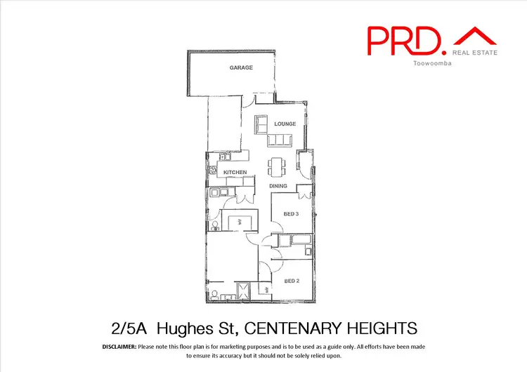 Floorplan of Homely unit listing, 2/5a Hughes, Centenary Heights QLD 4350