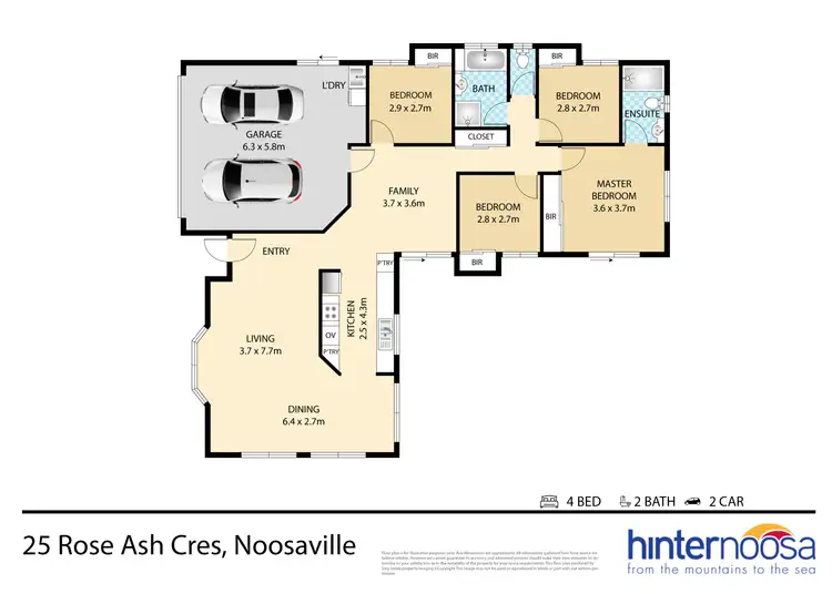 Floorplan of Homely house listing, 25 Rose Ash Crescent, Noosaville QLD 4566