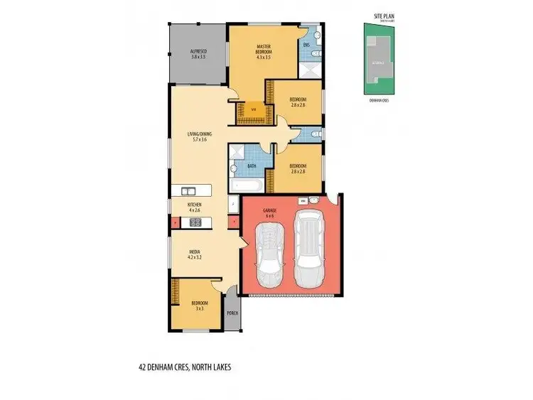 Floorplan of Homely house listing, 42 Denham Crescent, North Lakes QLD 4509