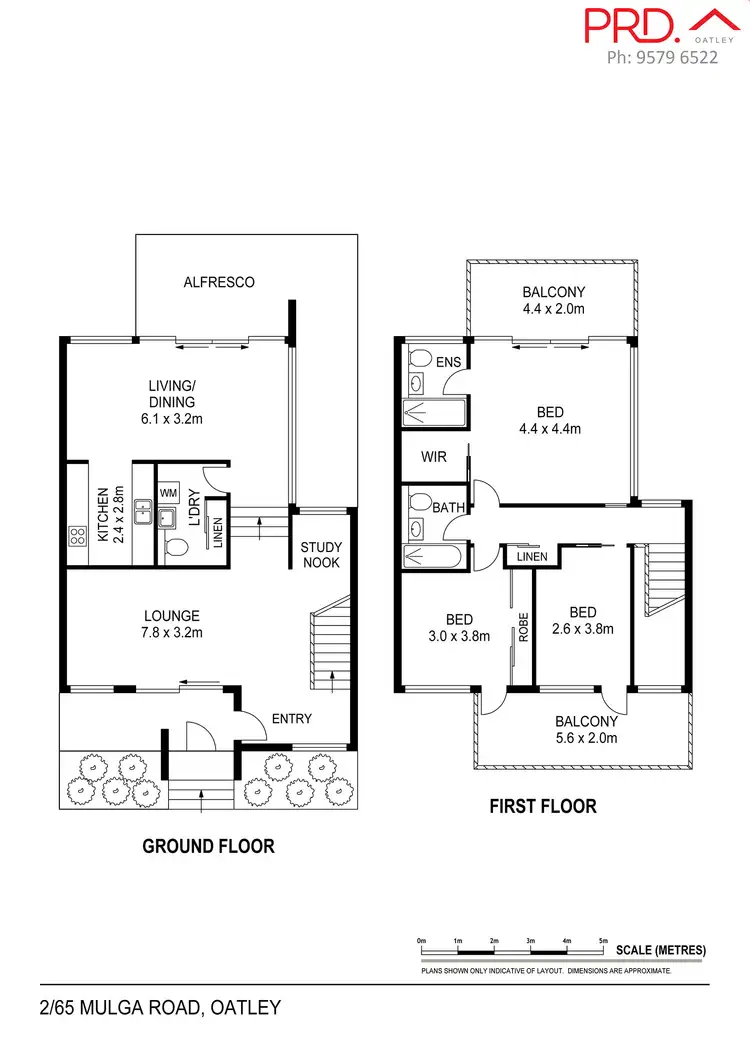 Floorplan of Homely townhouse listing, 2/65 Mulga Road, Oatley NSW 2223