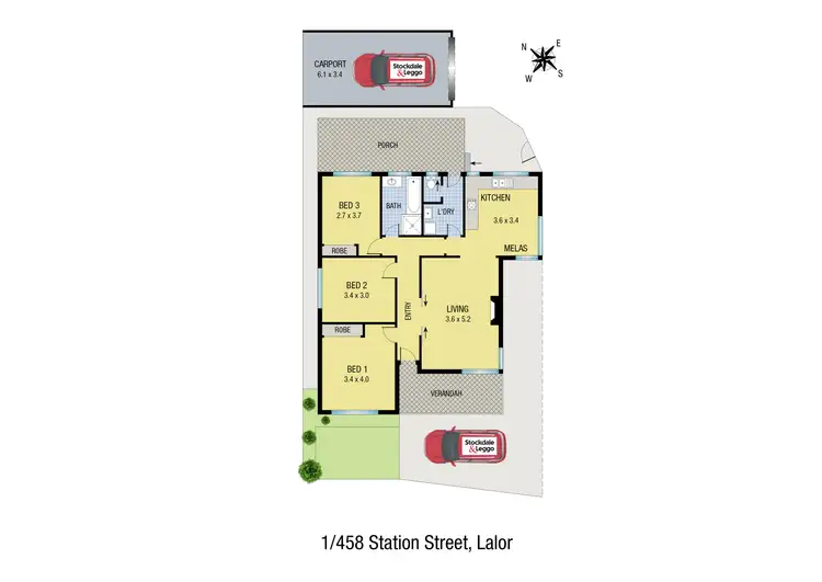 Floorplan of Homely unit listing, 1/458 Station Street, Lalor VIC 3075