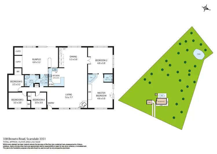 Floorplan of Homely house listing, 338 Browns Road, Scarsdale VIC 3351