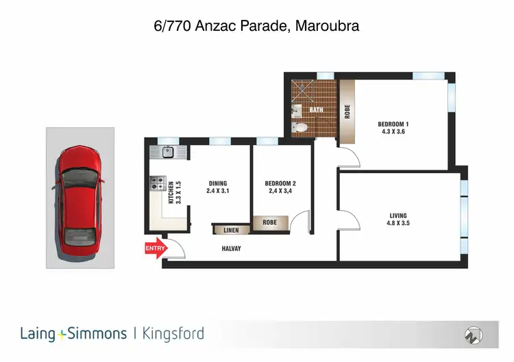 Floorplan of Homely apartment listing, 6/770 Anzac Parade, Maroubra NSW 2035