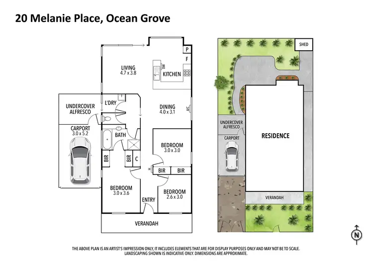Floorplan of Homely house listing, 20 Melanie Place, Ocean Grove VIC 3226