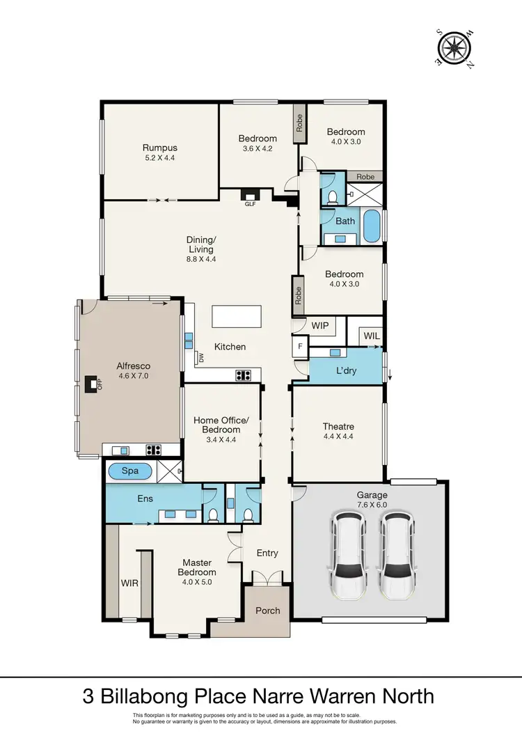 Floorplan of Homely house listing, 3 Billabong Place, Narre Warren North VIC 3804