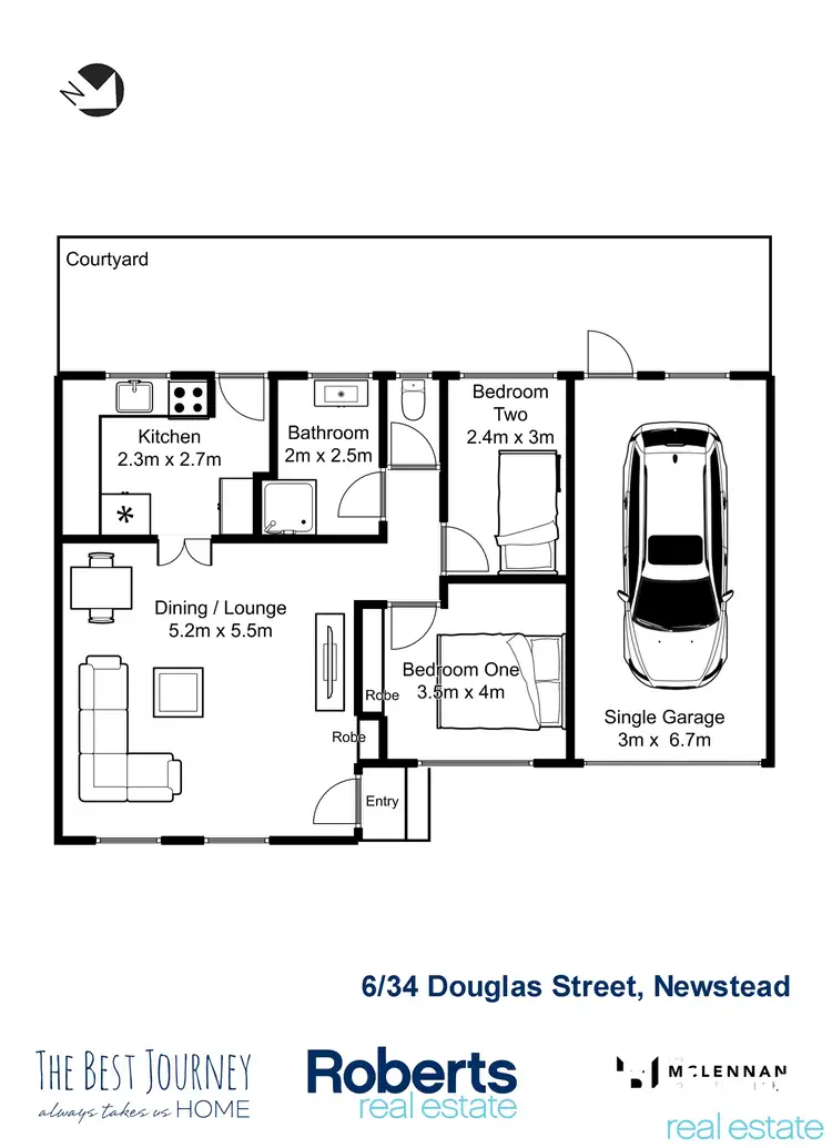 Floorplan of Homely unit listing, 6/34 Douglas Street, Newstead TAS 7250