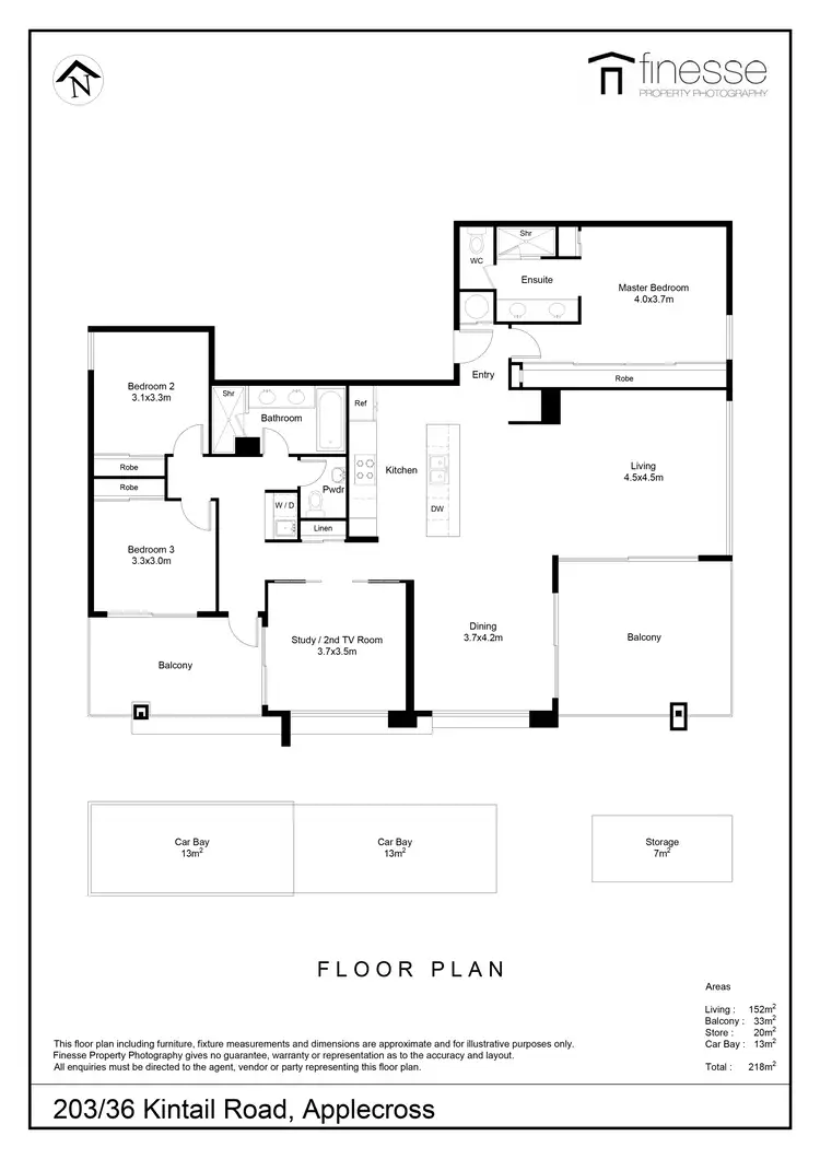Floorplan of Homely house listing, 203/36 Kintail Road, Applecross WA 6153