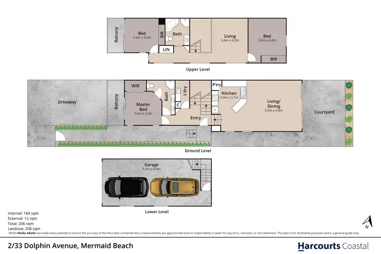 Floorplan of Homely villa listing, 2/33 Dolphin Avenue, Mermaid Beach QLD 4218