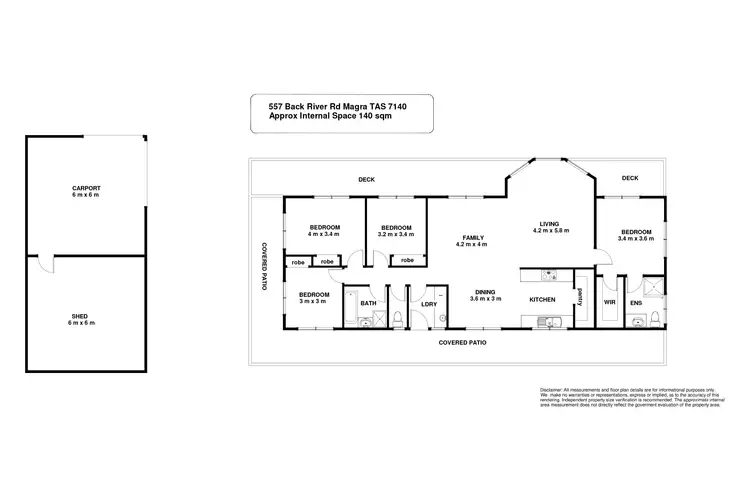 Floorplan of Homely house listing, 557 Back River Road, Magra TAS 7140
