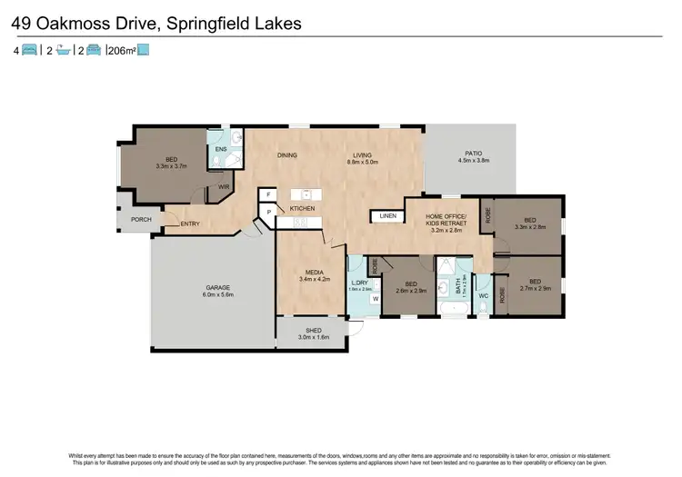 Floorplan of Homely house listing, 49 Oakmoss Drive, Springfield Lakes QLD 4300
