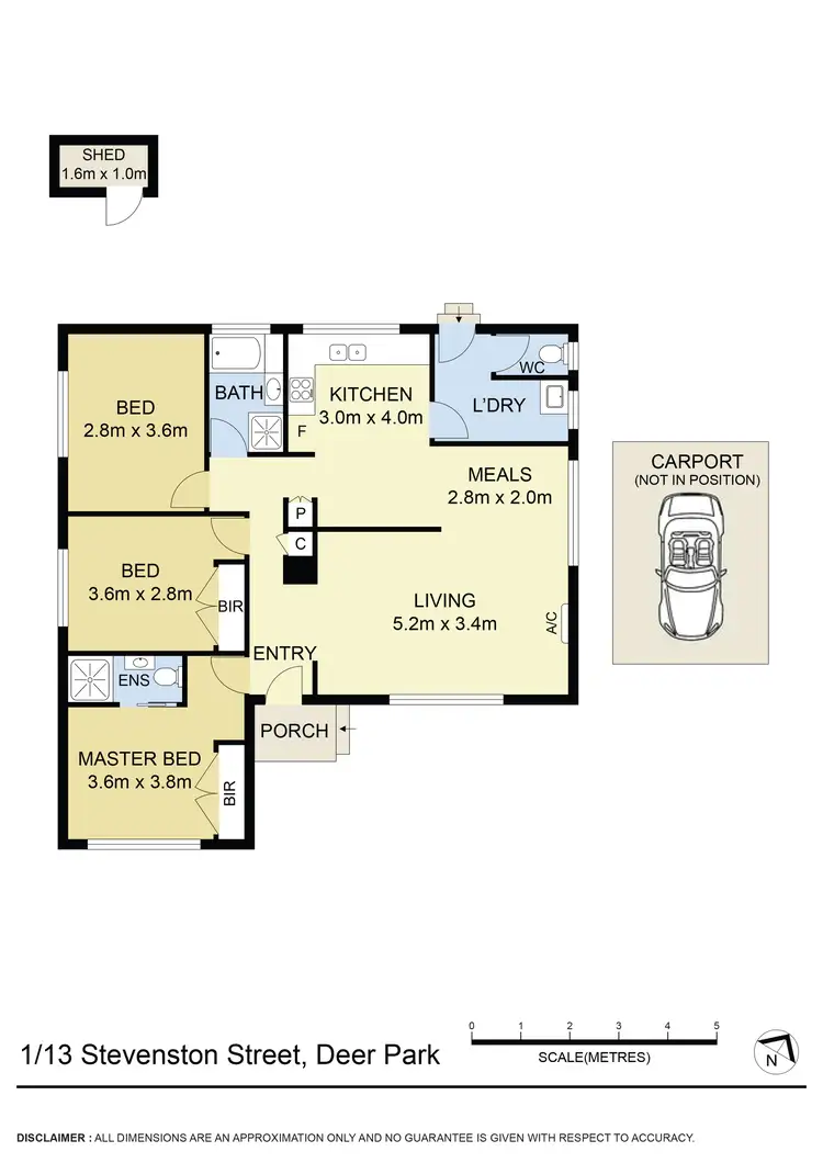 Floorplan of Homely unit listing, 1/13 Stevenston Street, Deer Park VIC 3023