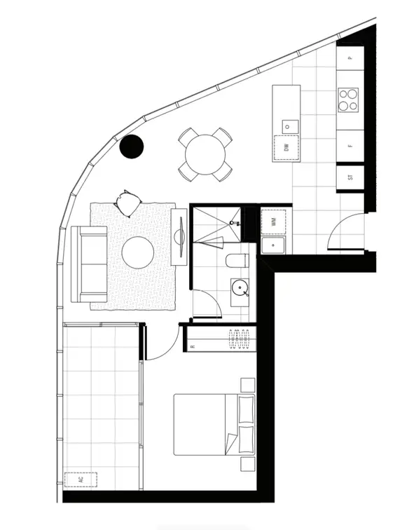 Floorplan of Homely apartment listing, 1801/1 Grazier Lane, Belconnen ACT 2617